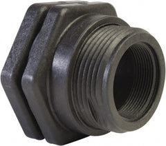 Hayward - 2" Polypropylene Plastic Pipe Bulkhead Tank Adapter - Schedule 80, Thread x Thread End Connections - Exact Tooling