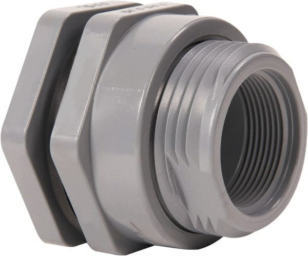 Hayward - 3" CPVC Plastic Pipe Bulkhead Tank Adapter - Schedule 80, Socket x Thread End Connections - Exact Tooling