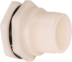 Hayward - 2" Polypropylene Plastic Pipe Bulkhead Tank Adapter - Schedule 80, Thread x Thread End Connections - Exact Tooling