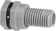 Hayward - 1-1/2" CPVC Plastic Pipe Bulkhead Tank Adapter - Schedule 80, Thread x Thread End Connections - Exact Tooling