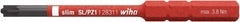 Wiha - 4mm Drive, #1 Reversible Pozidriv/Slotted Screwdriver Bit - 75mm OAL - Exact Tooling
