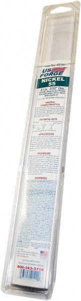 Made in USA - 10" Long, 3/32" Diam, Cast Iron Arc Welding Electrode - Cast Iron Rod (Machinable) - Exact Tooling