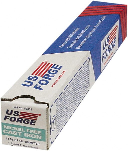 Made in USA - 14" Long, 1/8" Diam, Cast Iron Arc Welding Electrode - Cast Iron Rod (Nickel Free) - Exact Tooling