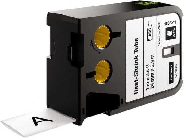 Dymo - 97" Long, 3:1, Polyolefin Heat Shrink Electrical Tubing - White - Exact Tooling