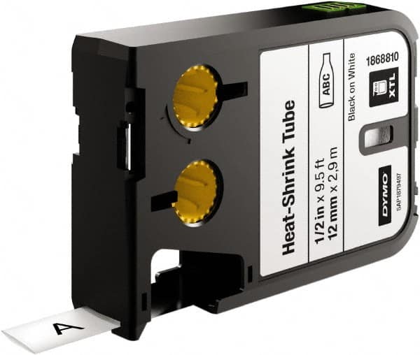 Dymo - 97" Long, 3:1, Polyolefin Heat Shrink Electrical Tubing - White - Exact Tooling