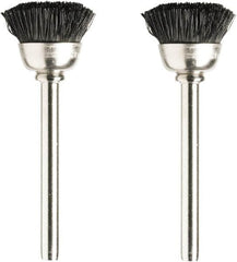 Dremel - 1/2" Diam, 1/8" Shank Diam, Nylon Fill Cup Brush - 15,000 Max RPM - Exact Tooling