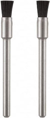 Dremel - 1/8" Brush Diam, Flat Faced, End Brush - 1/8" Diam Steel Shank, 15,000 Max RPM - Exact Tooling
