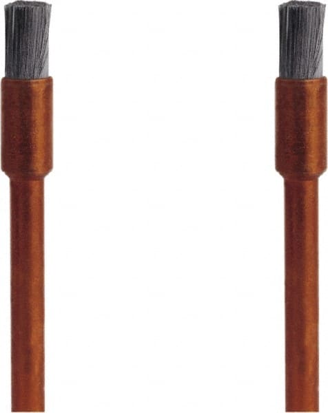 Dremel - 1/8" Brush Diam, Flat Faced, End Brush - 1/8" Diam Steel Shank, 15,000 Max RPM - Exact Tooling
