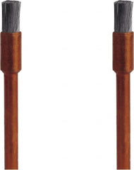 Dremel - 1/8" Brush Diam, Flat Faced, End Brush - 1/8" Diam Steel Shank, 15,000 Max RPM - Exact Tooling