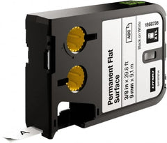 Dymo - 3/8" Wide x 29.8" Long, Black on White Polyester Polyester Cartridge - For DYMO XTL Printers 1868813, 1868814, 1868815 - Exact Tooling