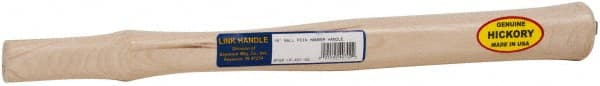 Made in USA - 16" Long Replacement Handle for Ball Pein, Machinist & Riveting Hammers - 1-1/16" Eye Length x 19/32" Eye Width, Hickory, Material Grade Type A - Exact Tooling