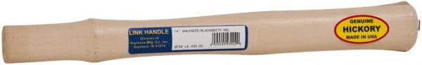 Made in USA - 14" Long Replacement Handle for Blacksmith Hammers - 1-3/16" Eye Length x 11/16" Eye Width, Hickory, Material Grade Type A - Exact Tooling