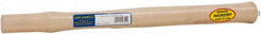 Made in USA - 18" Long Replacement Handle for Blacksmith Hammers - 1-1/4" Eye Length x 1" Eye Width, Hickory, Material Grade Type A - Exact Tooling
