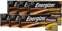 Energizer - Size AAA, Alkaline, 144 Pack, Standard Battery - 1.5 Volts, Button Tab Terminal, LR03, ANSI, IEC Regulated - Exact Tooling