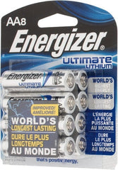 Energizer - Size AA, Lithium, 8 Pack, Photo Battery - 1.5 Volts, Button Tab Terminal, FR6, ANSI, IEC Regulated - Exact Tooling