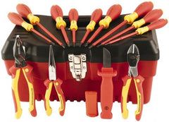 Wiha - 12 Piece Insulated Hand Tool Set - Comes in Molded Case - Exact Tooling