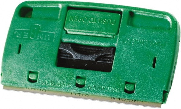 Unger - Stiff Carbon Steel 2-Edge Scraper - 4" Blade Length, Straight Handle - Exact Tooling