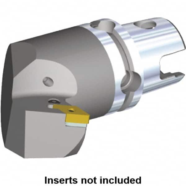 Kennametal - Right Hand Cut, Size KM50, DN.. Insert Compatiblity, Internal or External Modular Turning & Profiling Cutting Unit Head - 52mm Ctr to Cutting Edge, 75mm Head Length, Through Coolant, Series Kenlever - Exact Tooling