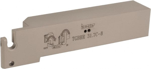 Iscar - 1.18" Max Depth, 0.315" to 0.315" Width, External Right Hand Indexable Grooving/Cutoff Toolholder - Exact Tooling