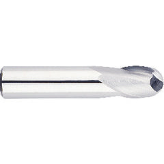 7/16" Dia. - 2-1/2" OAL - Solid CBD - Bright - Ball Nose SE EM - 2 FL - Exact Tooling