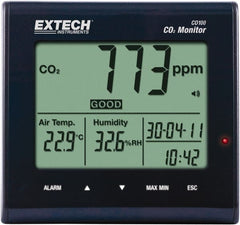 Extech - 23 to 122°F, 0 to 99.9% Humidity Range, Air Quality Monitor - Exact Tooling