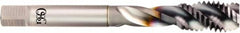 OSG - M18x1.50 Metric Fine 4 Flute 6H Modified Bottoming Spiral Flute Tap - Powdered Metal, TiCN Finish, 110mm OAL, Right Hand Flute, Right Hand Thread, D6, Series 16500 - Exact Tooling