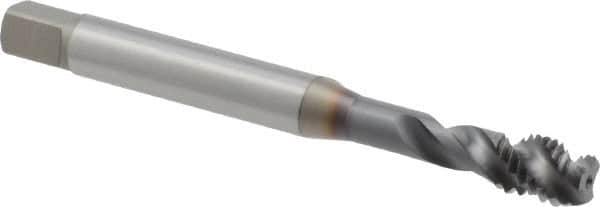 OSG - 3/8-16 UNC 3 Flute 2B Modified Bottoming Spiral Flute Tap - Powdered Metal, TiCN Finish, 100mm OAL, Right Hand Flute, Right Hand Thread, H5, Series 16505 - Exact Tooling