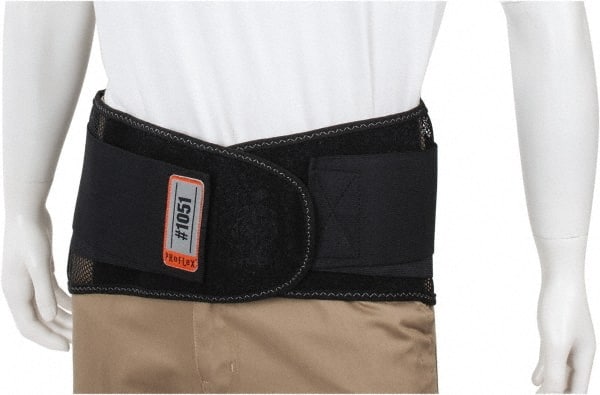 Ergodyne - Size 2XL, Hook & Loop, Mesh Belt - 42 to 46" Waist, 10" Wide, Lumbar Support, Black - Exact Tooling