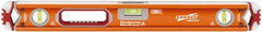 SAVAGE by SWANSON - Magnetic 24" Long 3 Vial Box Beam Level - Aluminum, Orange - Exact Tooling