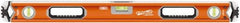 SAVAGE by SWANSON - 32" Long 3 Vial Box Beam Level - Aluminum, Orange - Exact Tooling