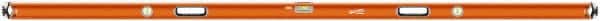 SAVAGE by SWANSON - 96" Long 3 Vial Box Beam Level - Aluminum, Orange - Exact Tooling