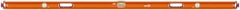 SAVAGE by SWANSON - Magnetic 78" Long 3 Vial Box Beam Level - Aluminum, Orange - Exact Tooling