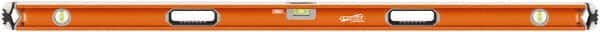SAVAGE by SWANSON - 60" Long 3 Vial Box Beam Level - Aluminum, Orange - Exact Tooling