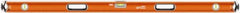 SAVAGE by SWANSON - 60" Long 3 Vial Box Beam Level - Aluminum, Orange - Exact Tooling
