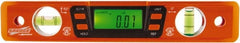 SAVAGE by SWANSON - Magnetic 9" Long 2 Vial Torpedo Level - Aluminum, Orange - Exact Tooling