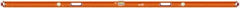 SAVAGE by SWANSON - Magnetic 96" Long 3 Vial Box Beam Level - Aluminum, Orange - Exact Tooling