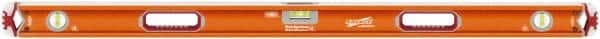 SAVAGE by SWANSON - Magnetic 48" Long 3 Vial Box Beam Level - Aluminum, Orange - Exact Tooling