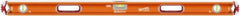 SAVAGE by SWANSON - Magnetic 48" Long 3 Vial Box Beam Level - Aluminum, Orange - Exact Tooling