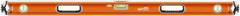 SAVAGE by SWANSON - 48" Long 3 Vial Box Beam Level - Aluminum, Orange - Exact Tooling