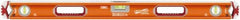 SAVAGE by SWANSON - Magnetic 36" Long 3 Vial Box Beam Level - Aluminum, Orange - Exact Tooling