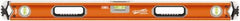 SAVAGE by SWANSON - 36" Long 3 Vial Box Beam Level - Aluminum, Orange - Exact Tooling