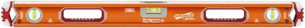 SAVAGE by SWANSON - Magnetic 32" Long 3 Vial Box Beam Level - Aluminum, Orange - Exact Tooling