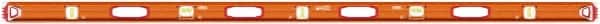 SAVAGE by SWANSON - Magnetic 78" Long 3 Vial I-Beam Level - Aluminum, Orange - Exact Tooling