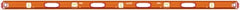 SAVAGE by SWANSON - Magnetic 78" Long 3 Vial I-Beam Level - Aluminum, Orange - Exact Tooling