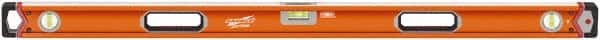 SAVAGE by SWANSON - 48" Long 3 Vial Box Beam Level - Aluminum, Orange - Exact Tooling