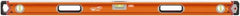 SAVAGE by SWANSON - 48" Long 3 Vial Box Beam Level - Aluminum, Orange - Exact Tooling