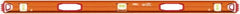 SAVAGE by SWANSON - Magnetic 48" Long 3 Vial I-Beam Level - Aluminum, Orange - Exact Tooling