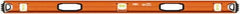 SAVAGE by SWANSON - 48" Long 3 Vial I-Beam Level - Aluminum, Orange - Exact Tooling