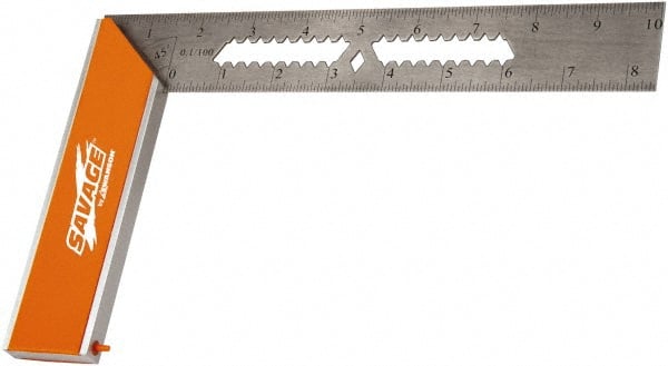 SAVAGE by SWANSON - 9" Blade Length, 9mm Base Length Aluminum & Stainless Steel (Blade) Square - Exact Tooling