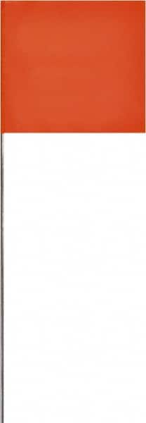 SAVAGE by SWANSON - 2" High x 3" Wide, Orange PVC Marking Flag - 15" Overall Height - Exact Tooling